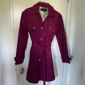 Deep Berry/Dark Fuchsia Trench Coat XS